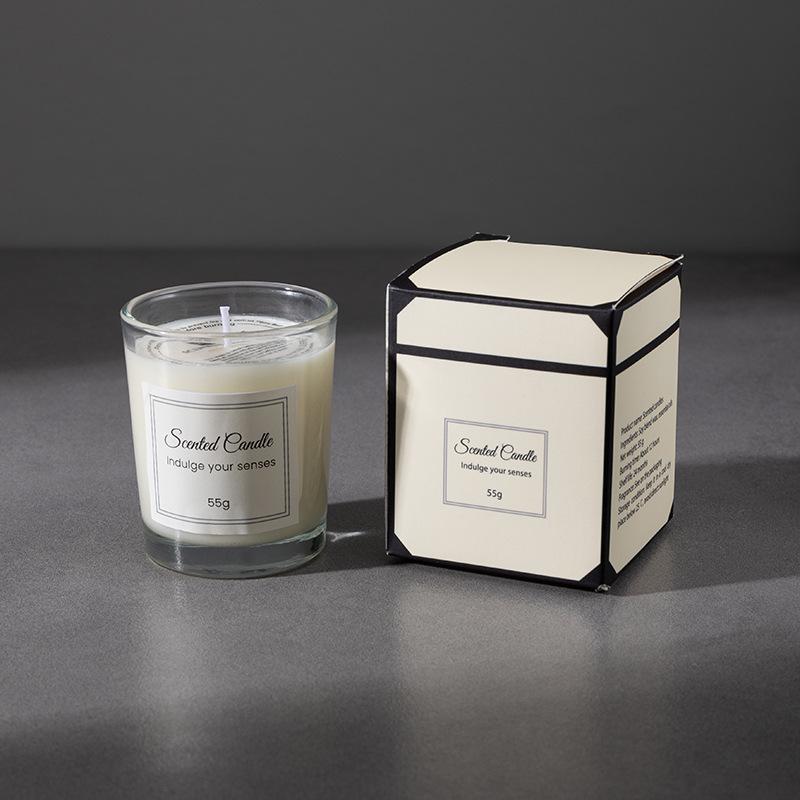 Colorful Soy Wax Aromatherapy Candle with Long-Lasting Fragrance in Transparent Cup for Bedroom and Home Use