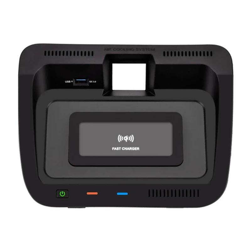 

Автомобильное беспроводное зарядное устройство Qi для быстрой зарядки, автомобильный держатель для телефона для Toyota RAV4 RAV 4 2019 2020 2021 2022 2023 чёрный