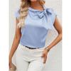 Top estivo da donna con fiocco a mezza lunghezza e design a nicchia