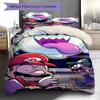 Retro Mario Bros Duvet Cover Set Polyester Soft Microfiber Comforter Cover Pillowcases for Bedroom Sofa -QJY