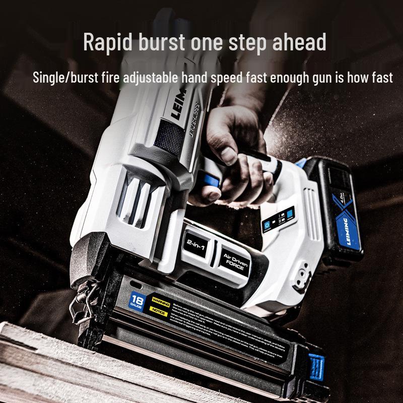 Lei Ming J-150 Electric Brad & Staple Nail Gun for Woodworking