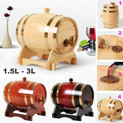 1,5 L3 L dubový úložný sud Vestavěná hliníková fóliová vložka pro uložení vaší vlastní whisky Pivo Víno Bourbon Brandy a další