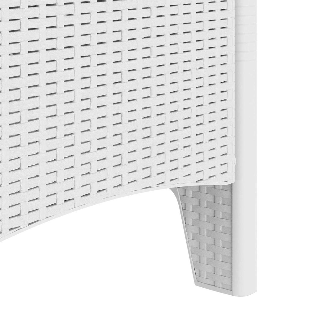 Garden Chair with Cushion 2 pcs White 53 x 49 x 85 cm Polypropylene