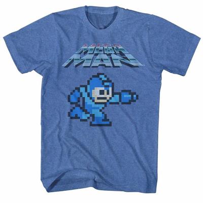 T-shirt da adulto Mega Man Mega Gunner Heather Reale