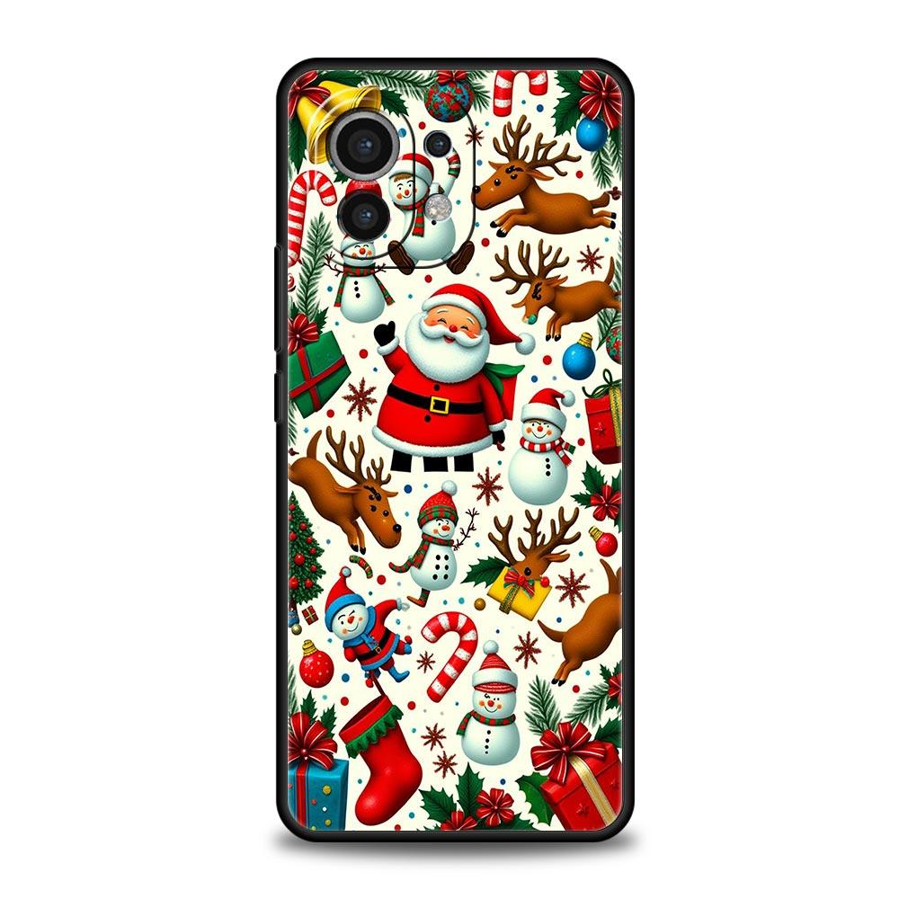 Frohe Weihnachten Handyhülle Cover für Xiaomi Mi 17 Pro Max 15 14 13 12 11 Ultra 15T 14T 13T 12T 11T Pro Lite Weiche TPU Schale Capas