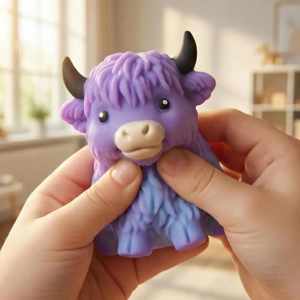 Highland Cow Sensory Toy Squeeze Sensory Toys Highland Cow Stress Balls Gift Anxiety Relief Fidget Party Favor