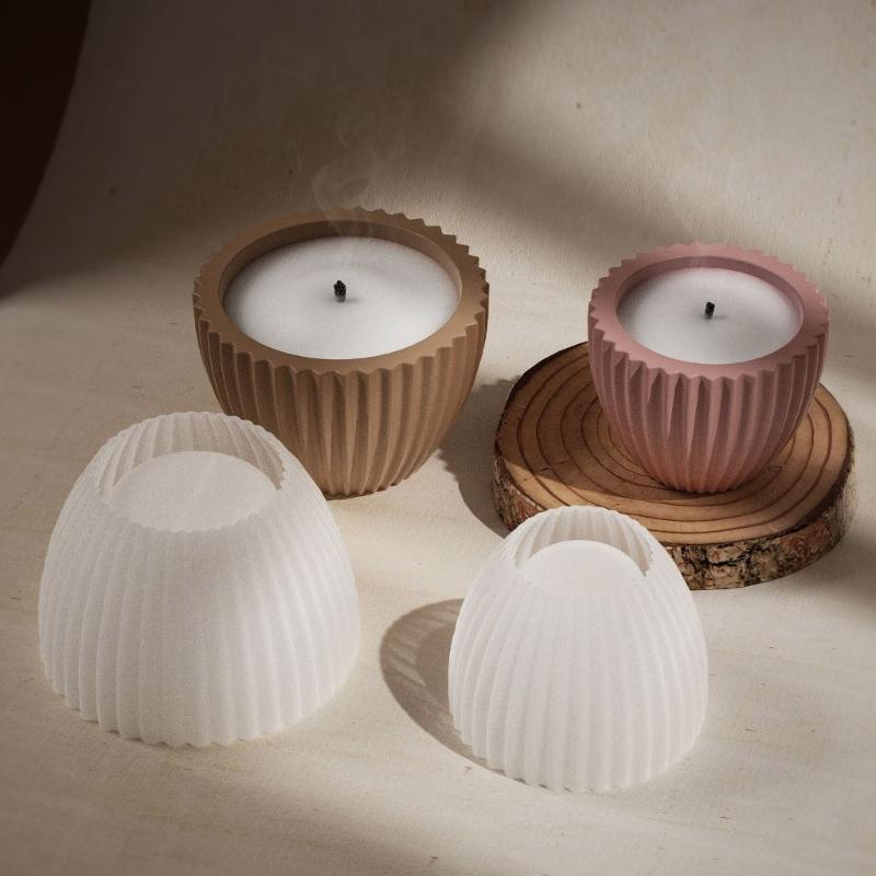 Multipurpose Silicone Mold Round Shape Cement Moulds Resin Candle Cups Mold Decorative Trays Moulds for Projects