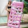 Folding Water Bed Inflatable Hole Floating Bed Hammock Beginner Swimming Ring Can Hold Water Party Water Sofa Birthday Gift