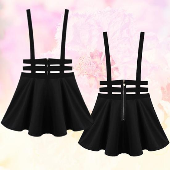 skater dress with suspenders Sequin Skater Skirt Suspenders Dress