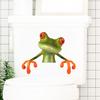 Frog Bathroom Toilet Sticker Waterproof Frosted PVC Material Frog Long-lasting Toilet Decorations Decals