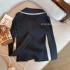 Double Zipper Long-sleeved Knitted Sweater Women's Early Autumn New Niche Slim-fit Versatile Temperament Top