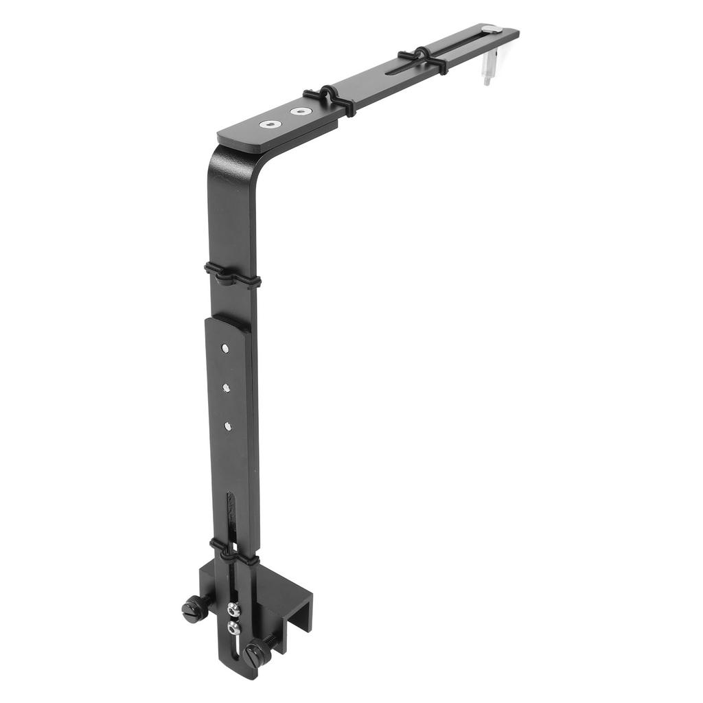 Fish Tank Light Stand Aluminum Alloy Adjustable Height High Stability Reptile Lamp Stand for Aquariums Black