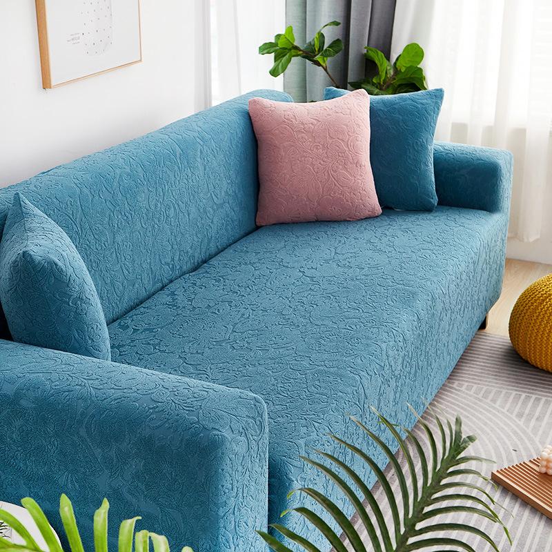 Sofa Cover Old-Fashioned Double Armrest Sofa Cover Cloth Thickened Solid Color Dust Cover