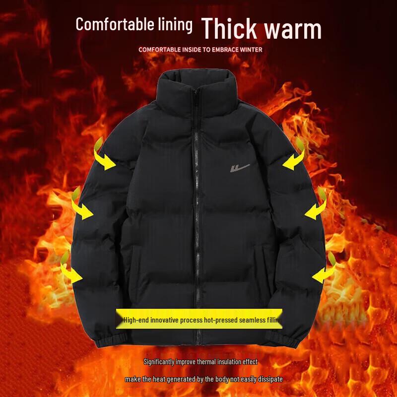Warrior Men's Stand Collar Padded Winter Jacket