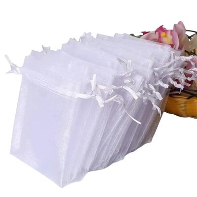 100 Stück/Los Mehrfarbige Schmuckverpackungsbeutel 5*7 7*9 9*12 10*15cm Organzabeutel Geschenkaufbewahrung Hochzeit Kordelzugbeutel Großhandel