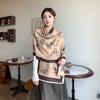 Winter Double-sided Imitation Cashmere Air Conditioning Shawl Dual-purpose Warm Scarf New Chinese Style Printed Scarf for Women Autumn