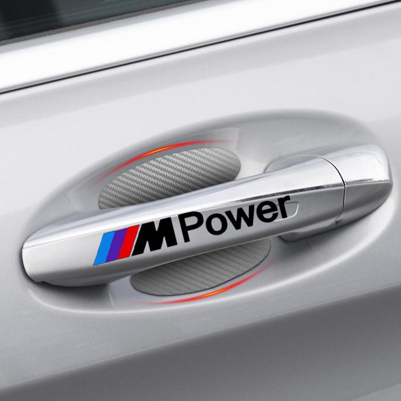 Car Door Sticker Carbon Fiber Scratches Auto Handle Protection Film For BMW M E34 E36 E60 E90 E46 E39 E70 F10 F20 F30 X5 X6 X1 M3 M5 M6 E71 F01 F87