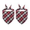 Dogs Checkered Scarf Pet Plaids Neckerchief Holiday Bandana Party Accessories