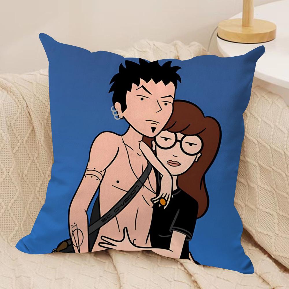 

Anime Funny DDaria Cushion Cover Silky Short Plush DoubleSided Printed Pillow Case for Sofa All Seasons Home Decor Gift 30x30cm