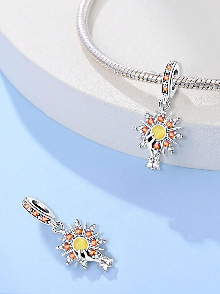 Charms Plata Copper Colors Sun Stars Moon Beads Charm Pendant For Original Bracelet For Women Diy Jewelry Love Gift