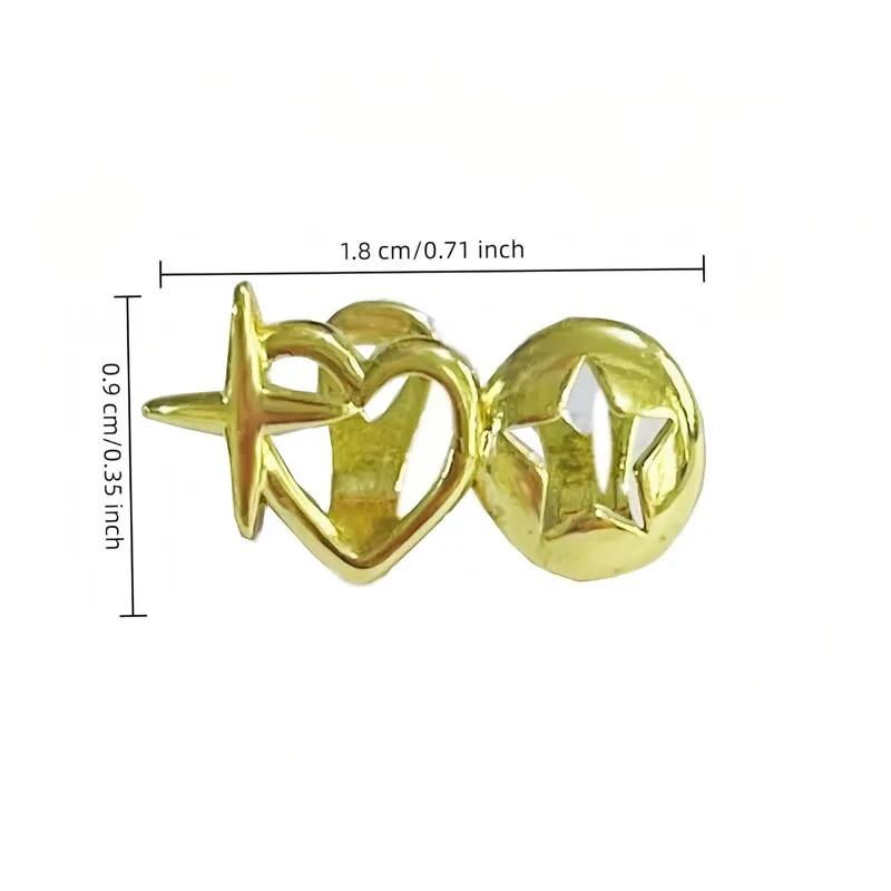Punk Hip Hop Hollow Heart Teeth Caps for Women Men Vintage Silver Double Love Star Tooth Grills Couple Jewelry Accessories