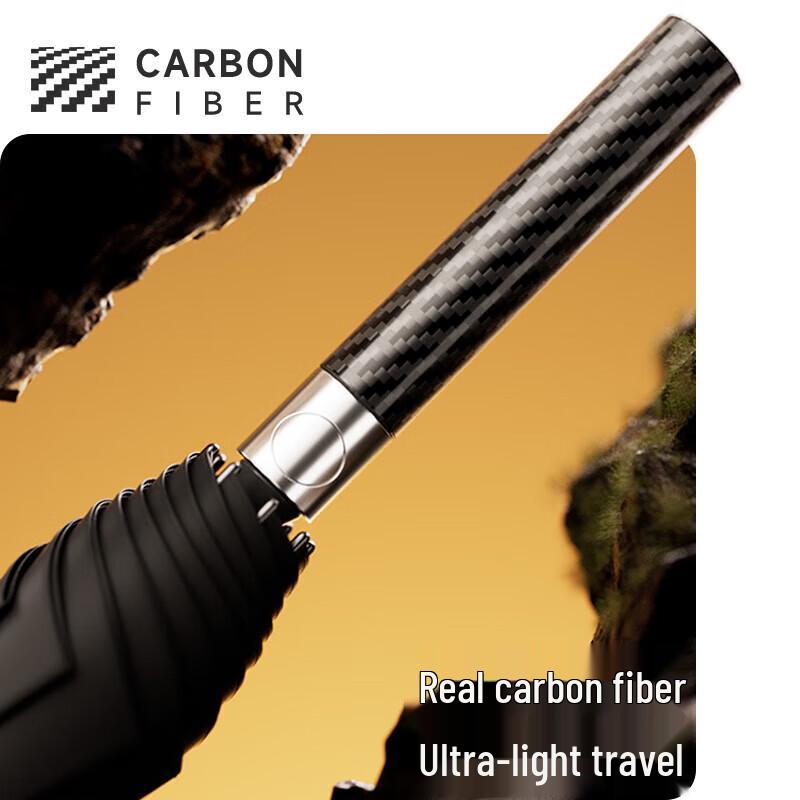 ZUODU Automatic Carbon Fiber Ultralight Long Handle Umbrella