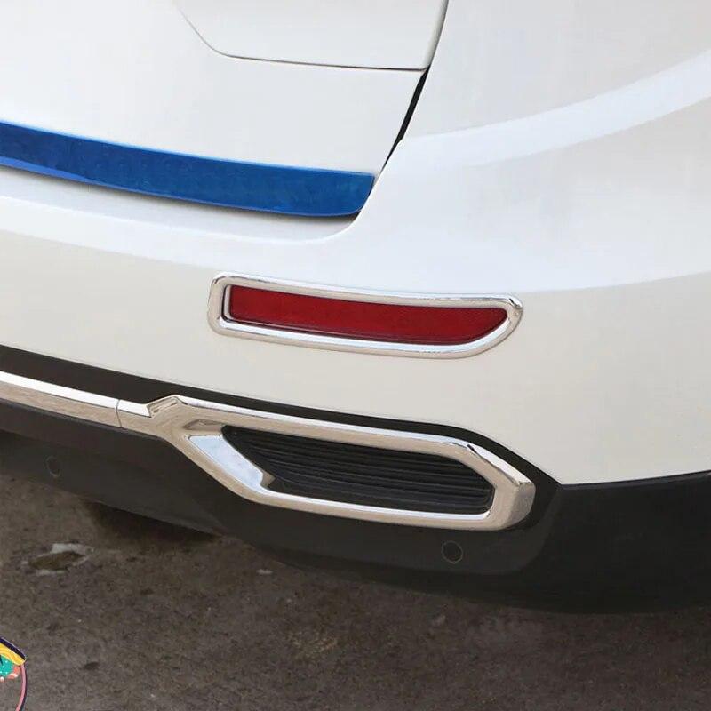 Für Renault Koleos Samsung QM6 2016-Auto Chrom Rückleuchten Schutz Trim Rückleuchten Abdeckung Aufkleber