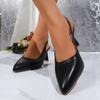 Fashion Pointed Toe Stiletto Sandals Summer New Baotou Shallow Mouth Temperament Rear Air Non-slip Wear-resistant High Heels
