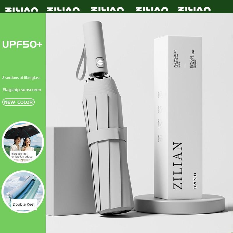 Umbrella for Men and Women, Large Size, Reinforced and Thickened, Dual-Use for Sun and Rain, Foldable, Wind-Resistant, Automatic, Suitable for