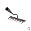 5/6/7/8 Teeth Carbon Steel Garden Weeding Rake Weeding Soil Loosening Tools Dethatching Rake for Gardening Harrow Farm Tools