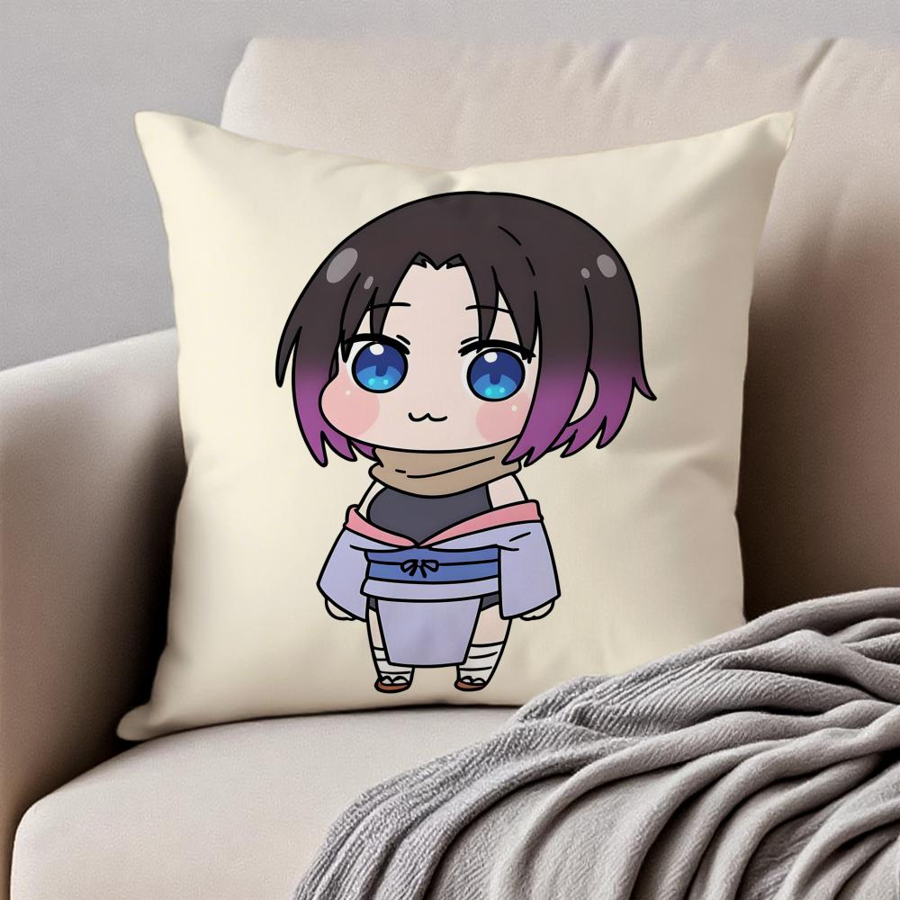 Cute Anime MMiss Kobayashis Dragon Maid Cushion Cover Pillowcase Antidustmite Invisible Zipper Short Plush Sofa Cushion