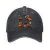 Halloween Construction Pumpkin Machi New Vintage Washed Cotton Baseball Cap Sun Hats