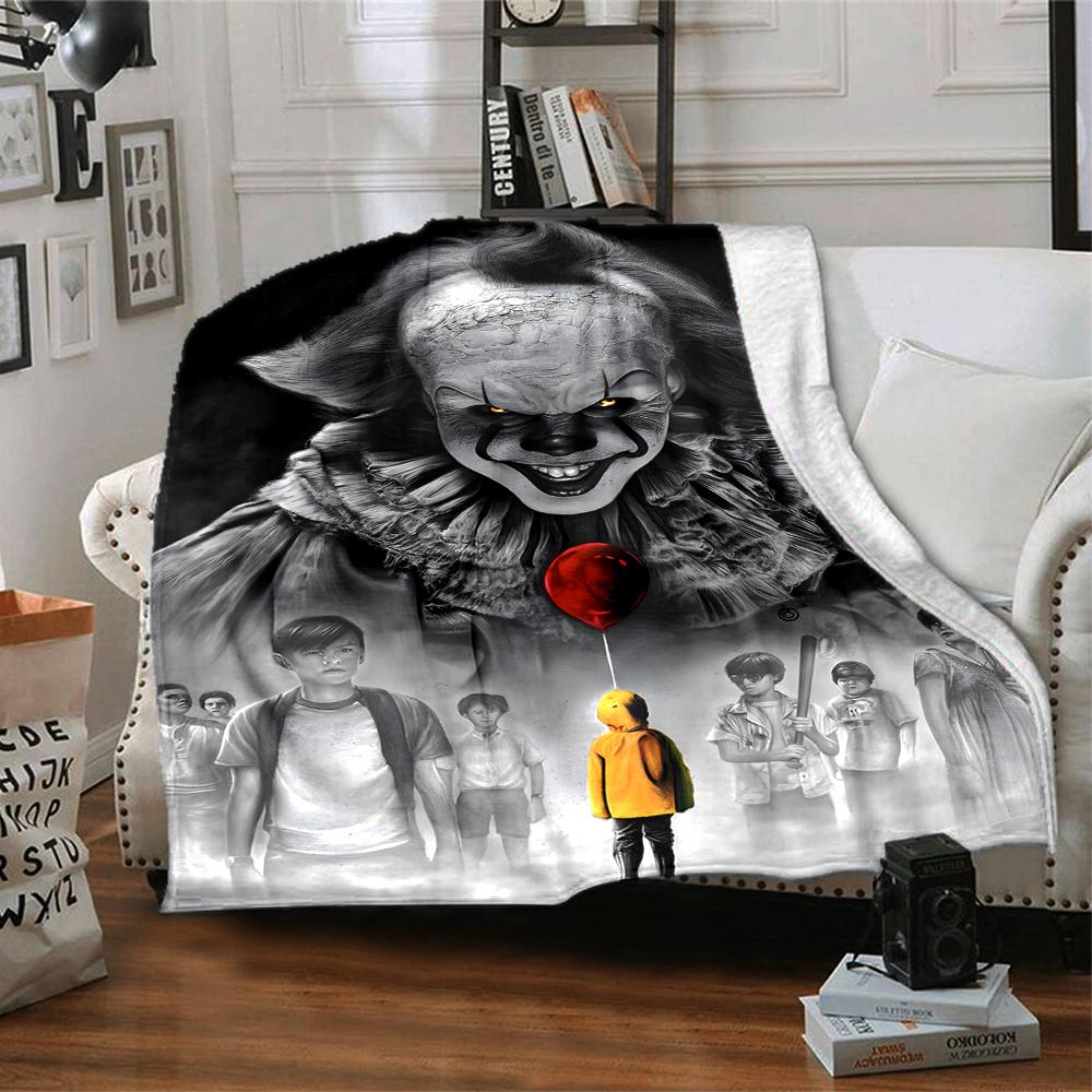 1pc Pennywise3 Blanket, Gift, for Men and Women, Soft Blanket, Good for Sofa Bed Couch Travel, Lightweight Flannel Blanket
