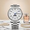 Men's Luminous Moon Phase Steel Watch - High-End Automatic Business Wristwatch