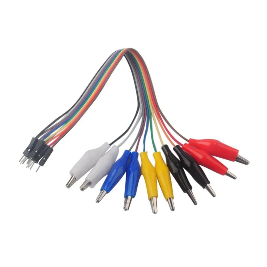 10pin Double End Alligator Clips Male Female 20cm 30cm Jump Wire Test Lead Cable Line Clip - Durable and Flexible Wire Connectio