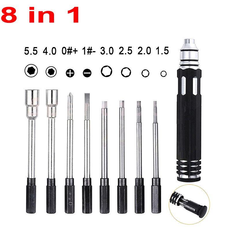 RC Multi-Function 8-in-1 Screwdriver Set for Model Car/Aircraft Repair