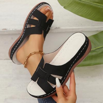 Fashion 2025 New Summer Women Wedges Sandals Platform Open Toe Beach Sandals Vintage Anti-slip Casual Female Platform Retro Shoes Women