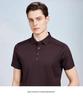 [Tencel+Mulberry Silk] Machine Washable and Easy To Care for Men's Polo Shirt Business Commuter Short Sleeve T-shirt