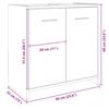 Washbasin Cabinet in Sonoma Oak 60 x 33 x 60 cm Particleboard