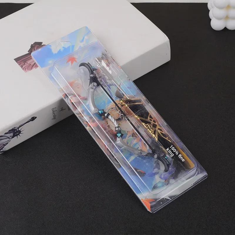 Green Hunting Bow Set: Original Peripheral Three-Piece with Ritual Bow, West Wind Bow, Quiver, and Metal Alloy Model.