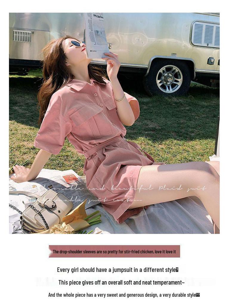 2026 Summer Women's Loose Korean Jumpsuit - Internet Celebrity Style