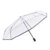 Handle Fully Automatic Three-fold Transparent Umbrella Travel Men Women Folding Mini Material: Rubber Small Rainy Day