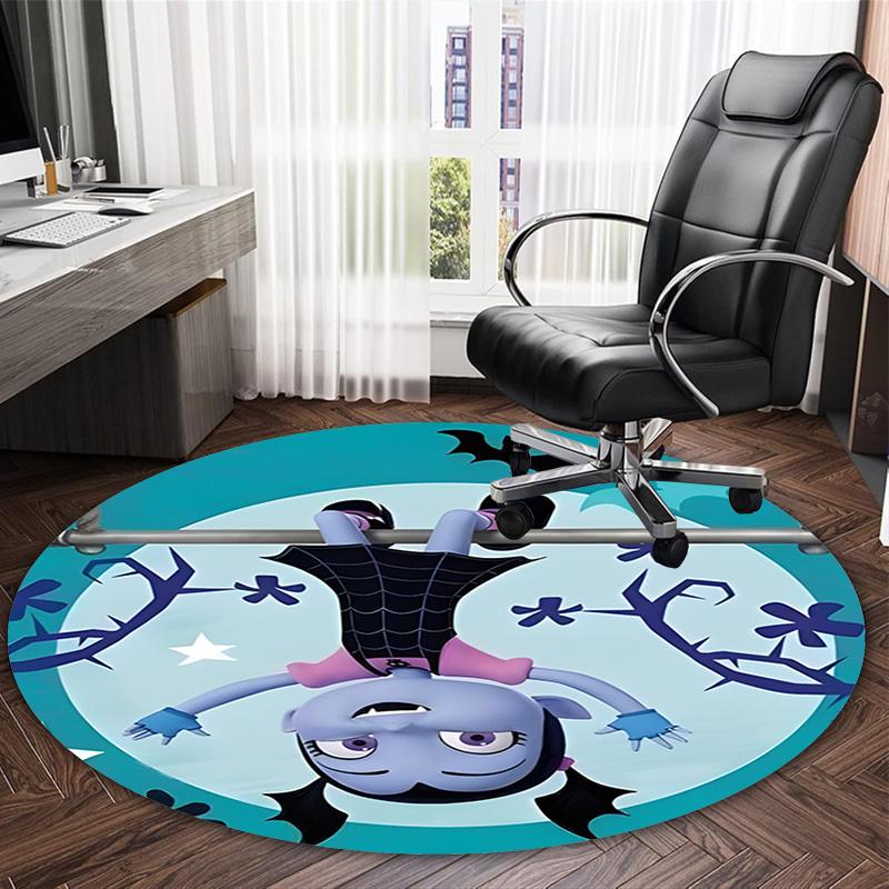1pc Vampirina1 Print Round Carpet Chair Round Carpet Suitable for Bedroom Living Room Home Decorative Carpet