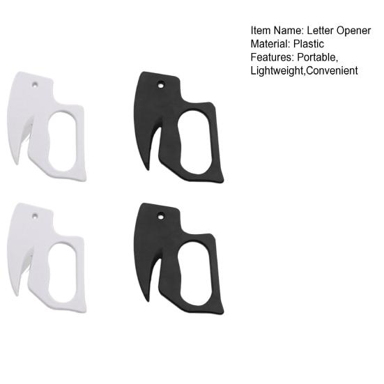 4Pcs Portable Letter Opener Safe Envelope Slitter Plastic Christmas Gift Wrapping Tool for Home And Office