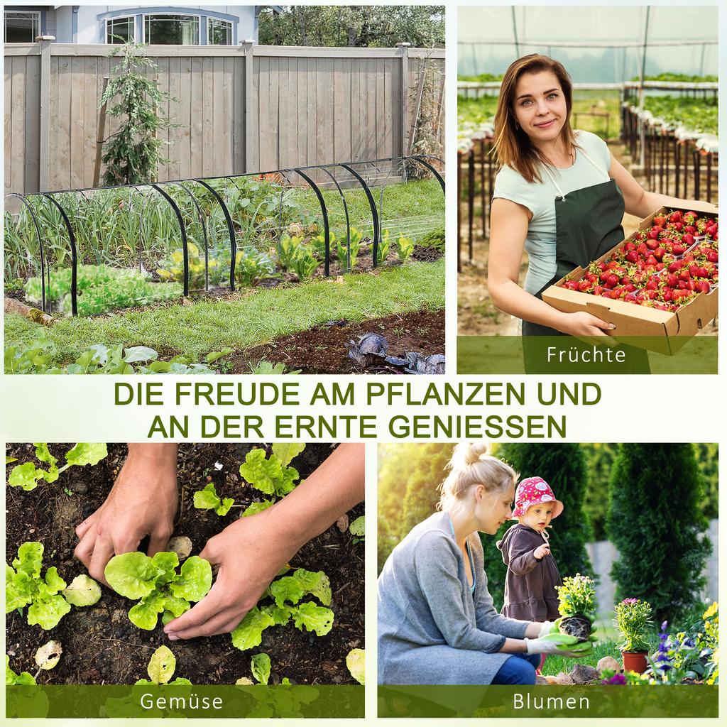350  X 100 Cm Low Tunnel Greenhouse - Clear