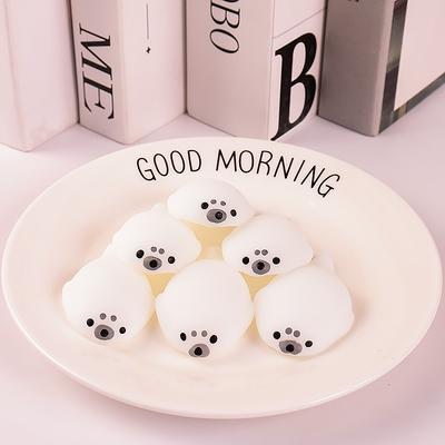5Pcs Squishy Cute Little Seal Squeeze Fidget Toys For Kids Adult Decompression Toy Cartoon Soft Elastic Animals Sensory Toy Gift