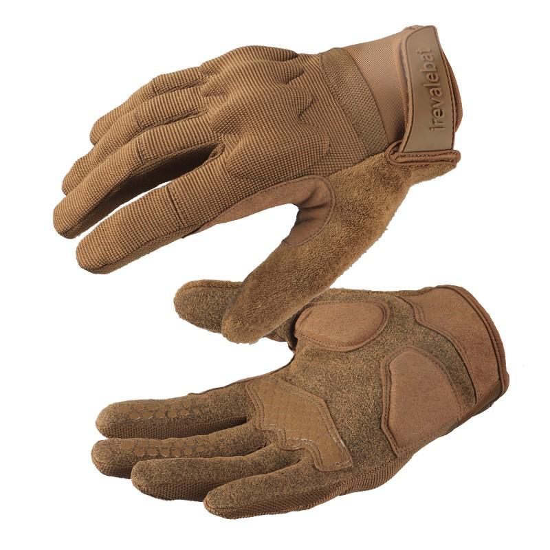 Tactical Cycling Gloves Men Outdoor Sports Touchscreen Compatible Anti-Slip Full Finger Nylon Riding Gear
