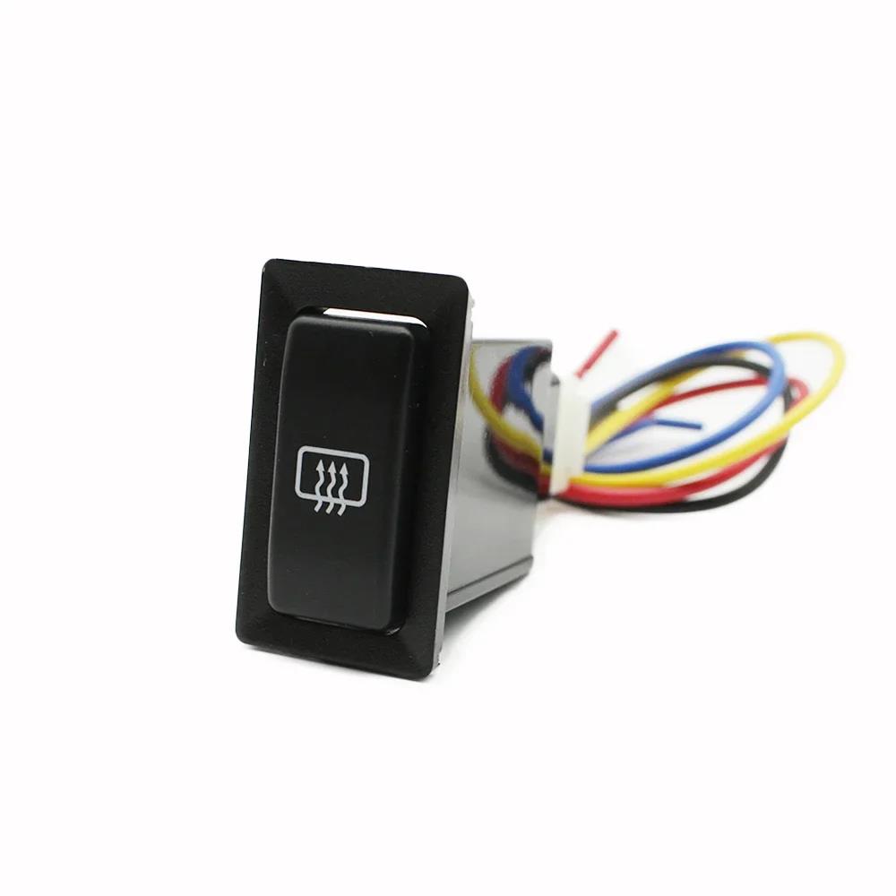 Car Blue LED Light DRL Fog Lamp Power On Off Switch Radar Camera Misic Button For Toyota LC95 2002 For HINO 500/700 Accessories