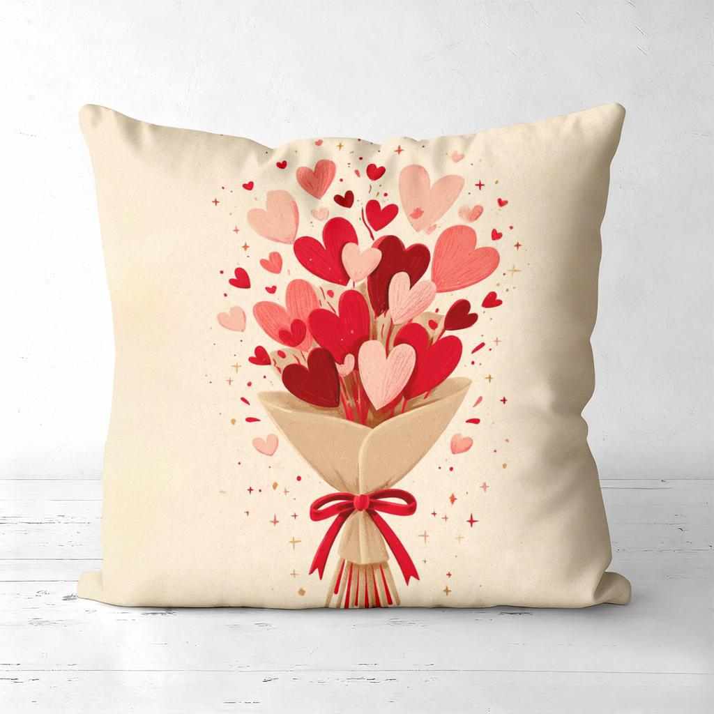 Heart-Shaped Pillows For Home Decor Valentine's Style Polyester pillowcase, sofa decorative cushion cov Headboard Pillow