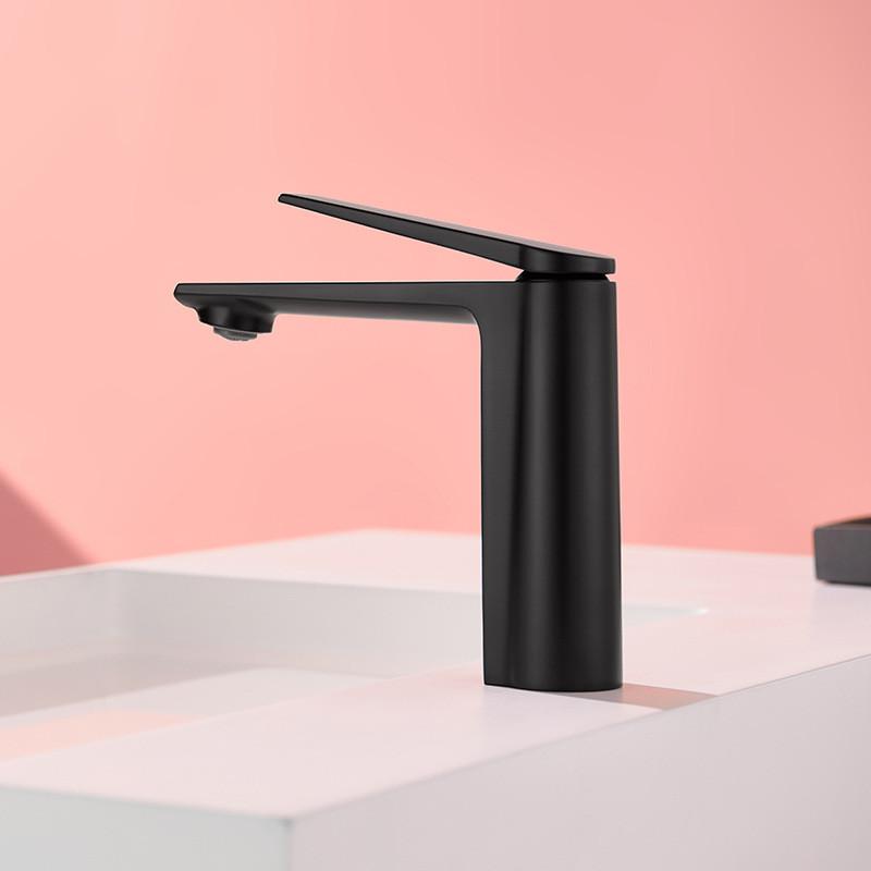 Tuqiu Gold Bathroom Faucet Gray Bathroom Basin Faucet Cold And Hot Water Mixer Sink Tap Single Handle Deck Mounted Tap